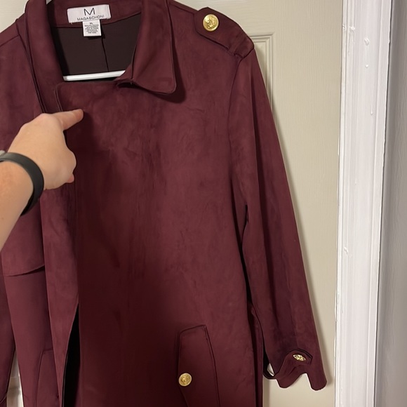 Magaschoni Maroon Velour Jacket - Picture 5 of 7